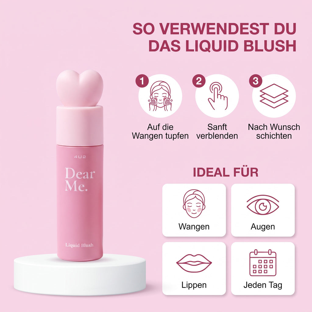 4U2 Dear Me Liquid Blush 3.7 g 05 Stay Strong | How to use