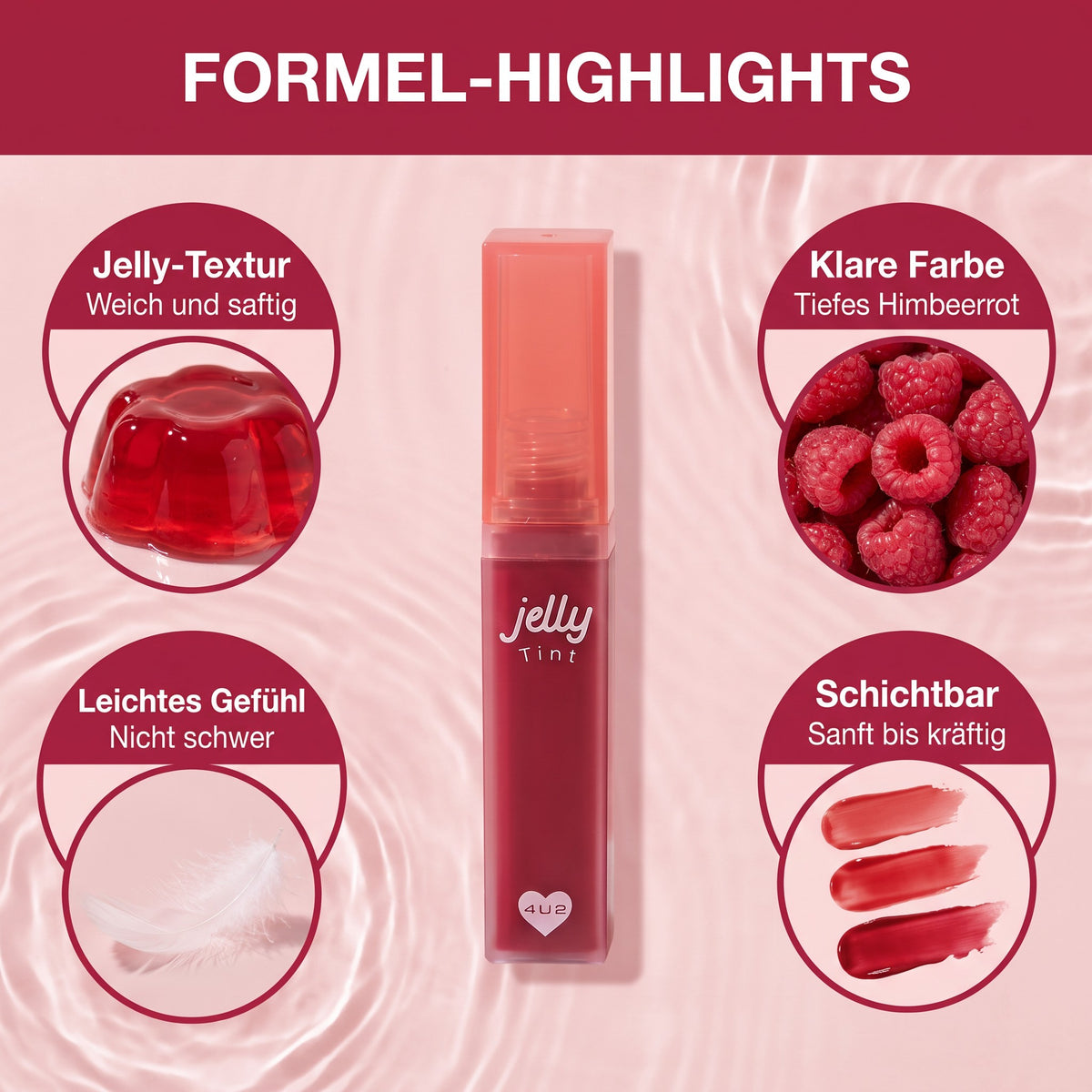 4U2 Jelly Tint 4 g 18 Raspberry Jam | Formula highlights