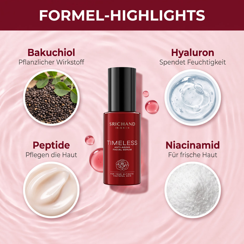 Srichand Timeless Anti-Aging Facial Serum 30 ml | formula highlights
