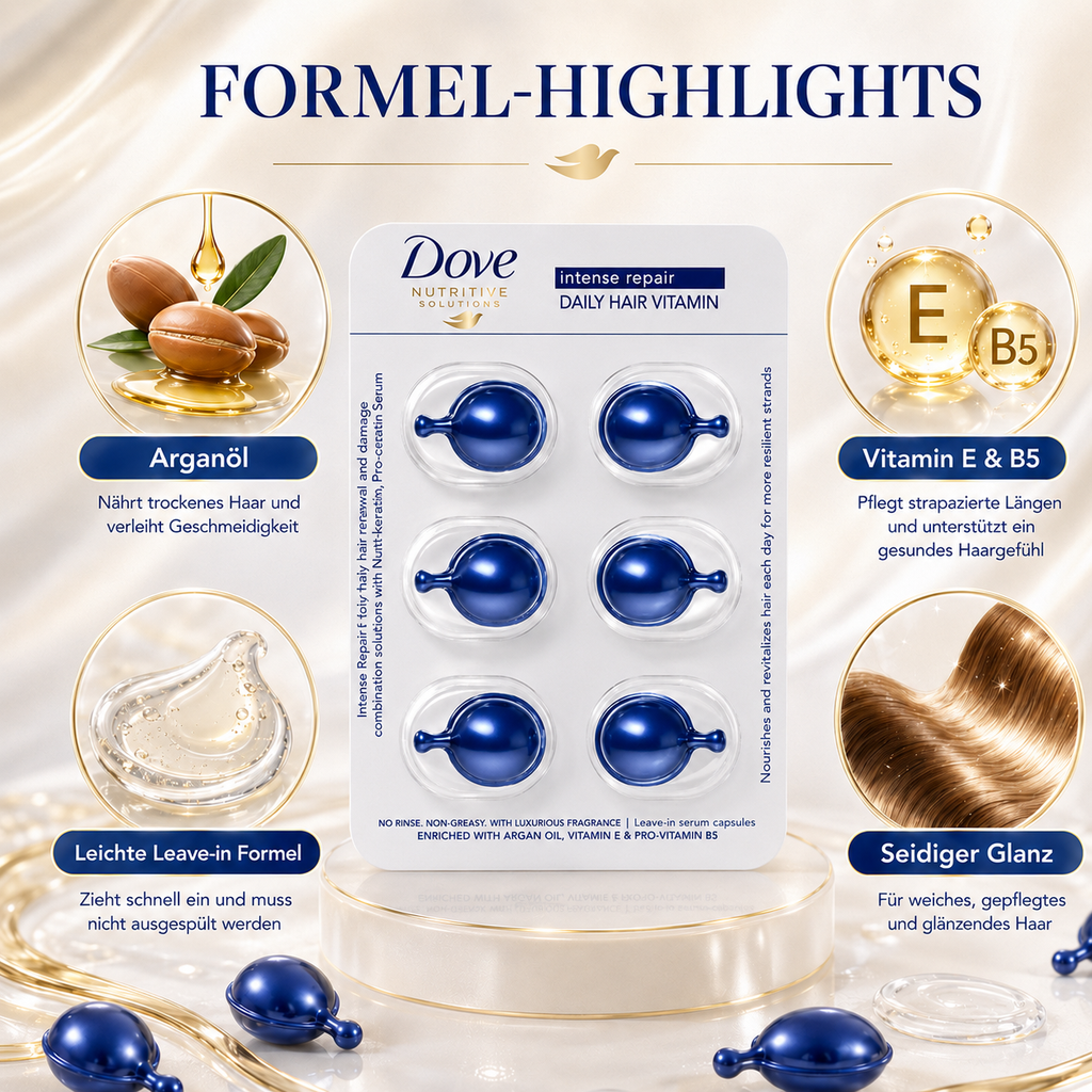 Dove Intense Repair Daily Hair Vitamin X8 – Haarkapseln (6 St.)