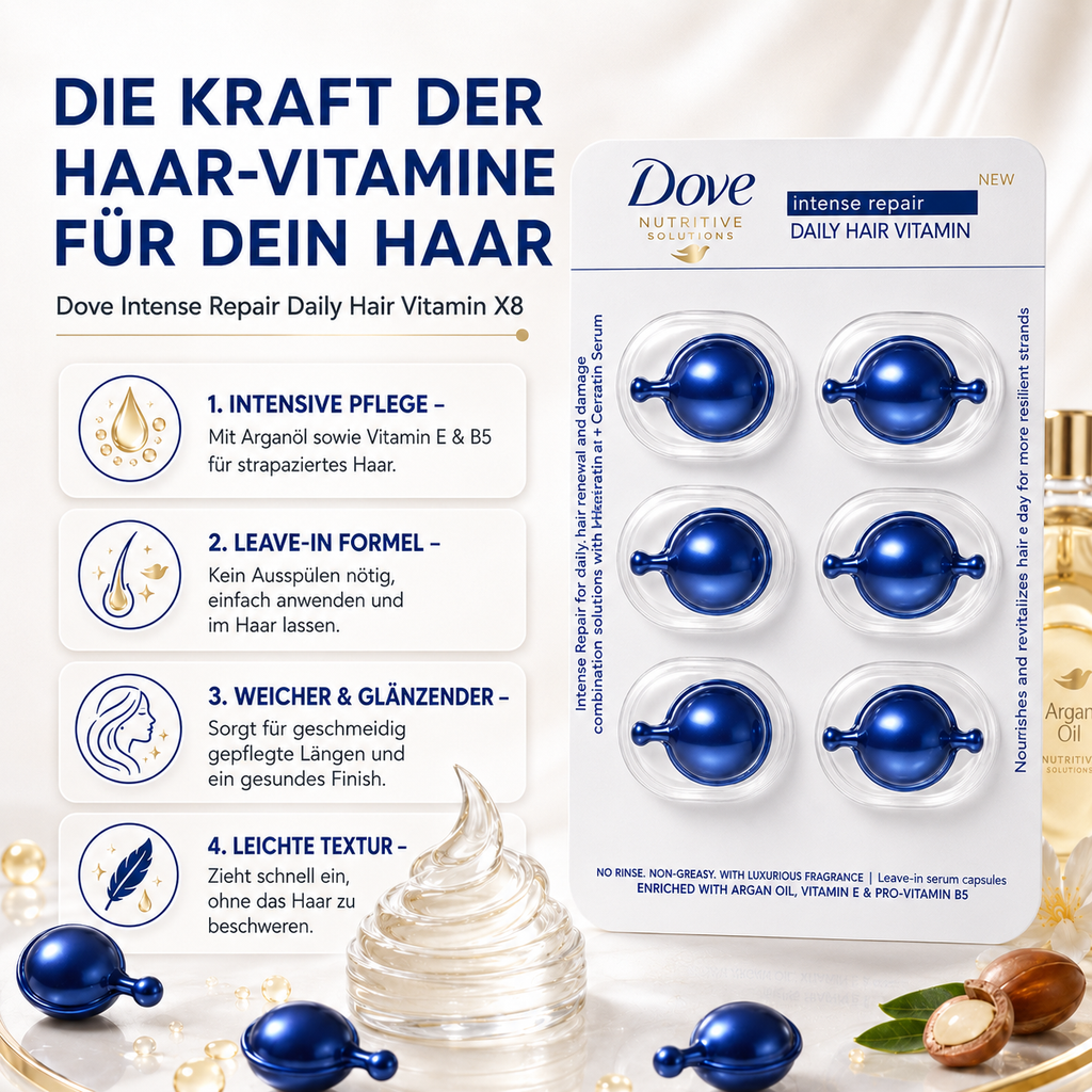 Dove Intense Repair Daily Hair Vitamin X8 – Haarkapseln (6 St.)