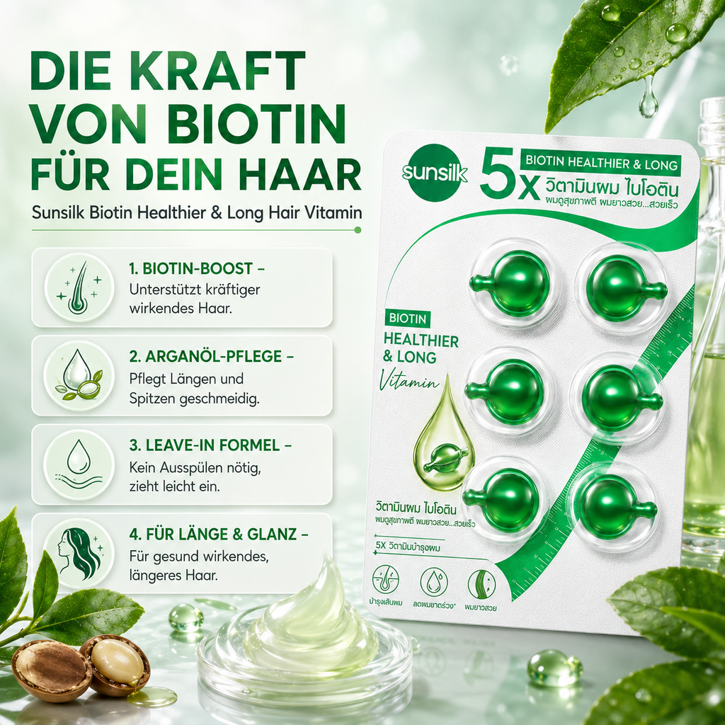 Sunsilk Biotin Healthier & Long Hair Vitamin – Kapseln (6 St.)