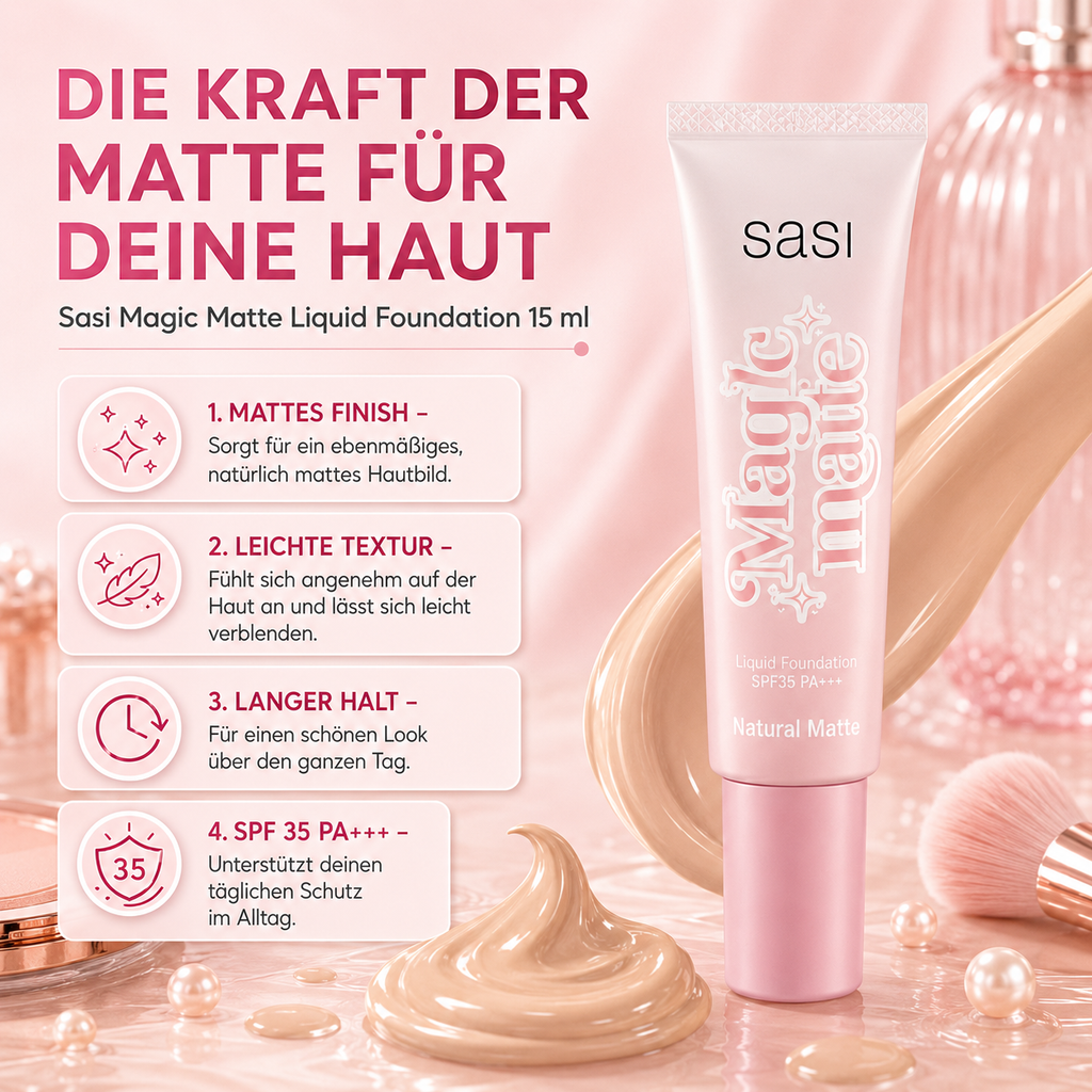 Sasi Magic Matte Liquid Foundation 15 ml
