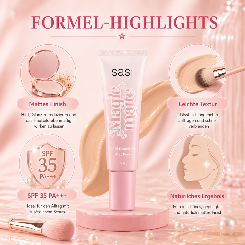 Sasi Magic Matte Liquid Foundation 15 ml