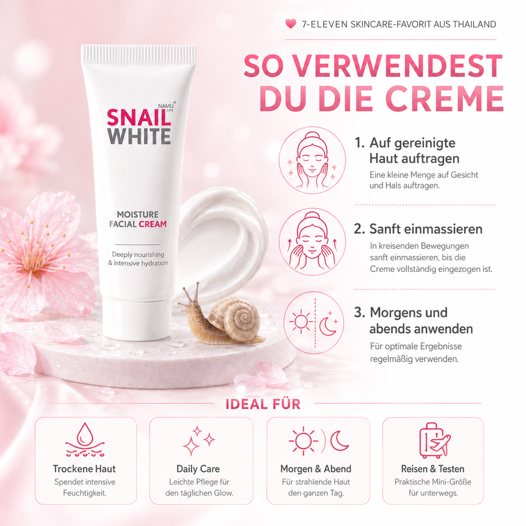 Snail White Cream Mini – Thai Schneckencreme