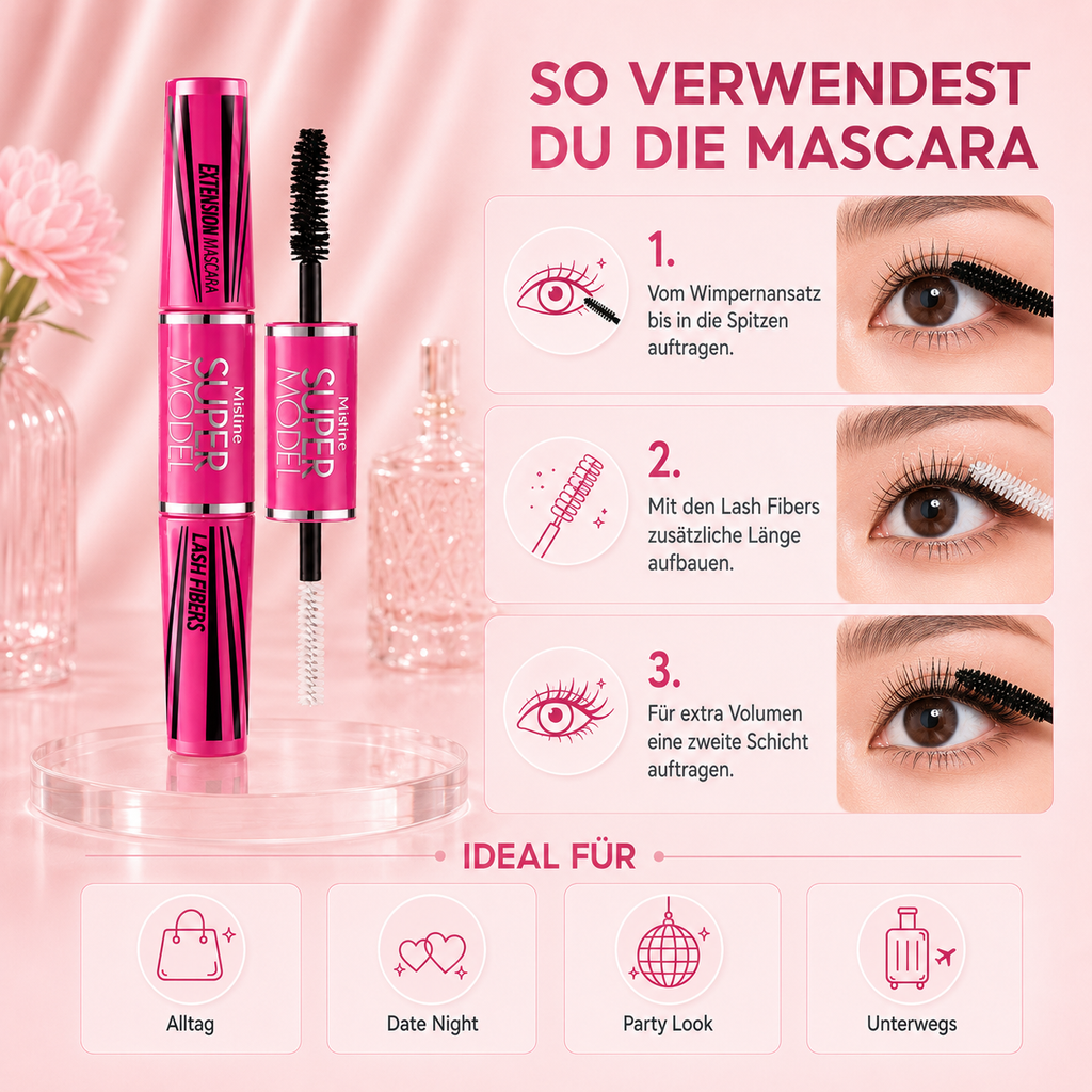 Mistine Super Model 4D Mascara – Volumen & Länge