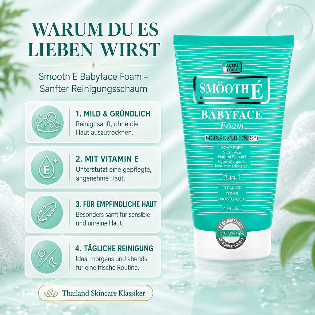 Smooth E Babyface Foam – Sanfter Reinigungsschaum