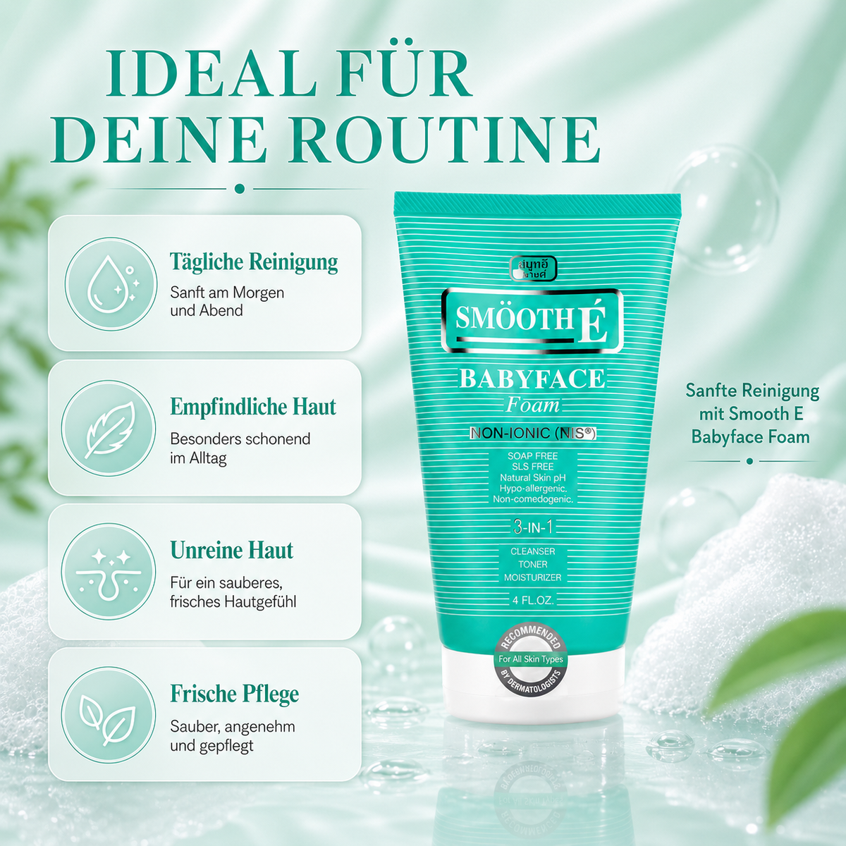 Smooth E Babyface Foam – Sanfter Reinigungsschaum
