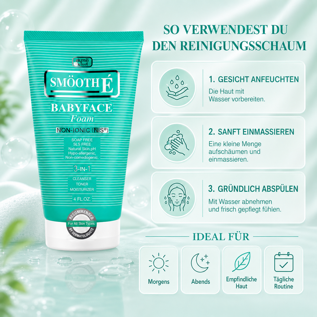 Smooth E Babyface Foam – Sanfter Reinigungsschaum