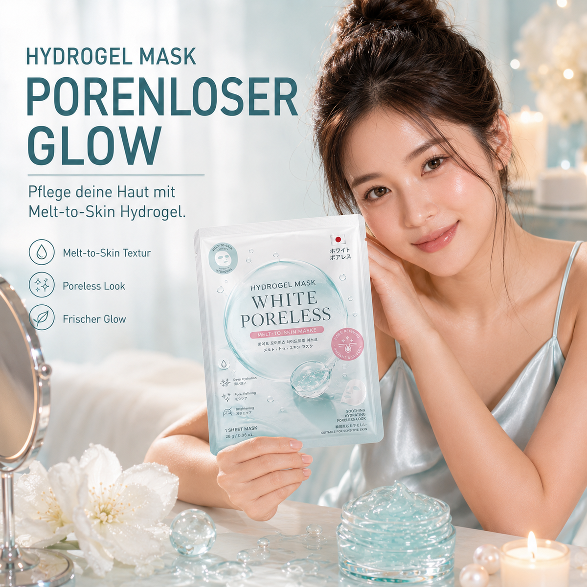 Hydrogel Mask White Poreless – Melt-to-Skin Maske