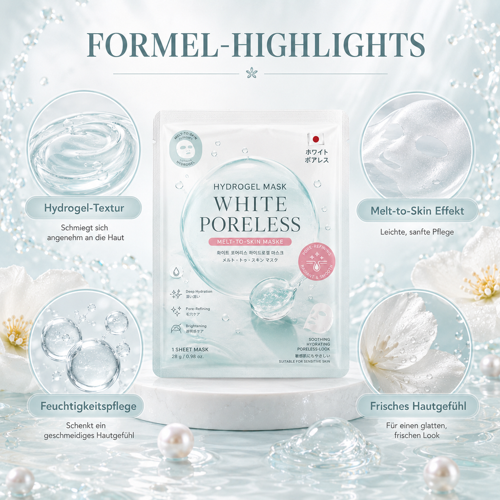 Hydrogel Mask White Poreless – Melt-to-Skin Maske