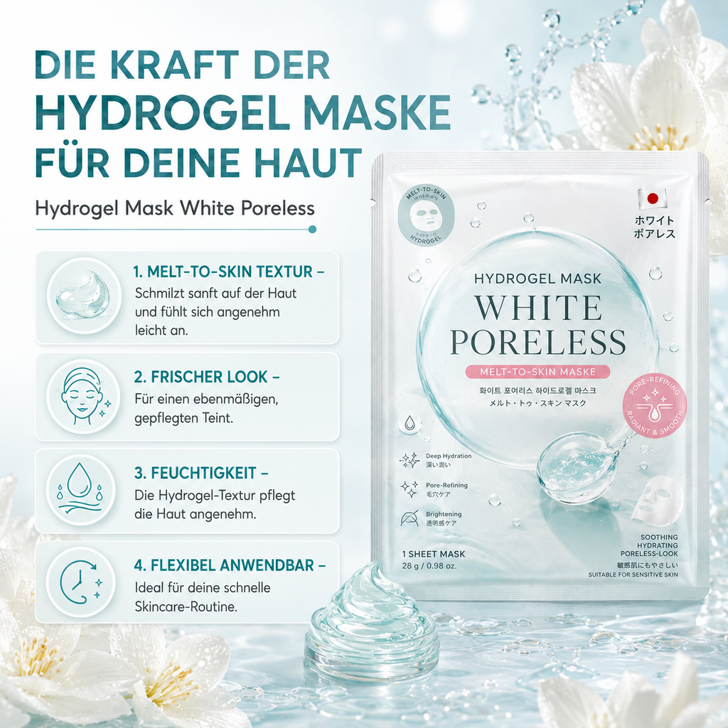 Hydrogel Mask White Poreless – Melt-to-Skin Maske