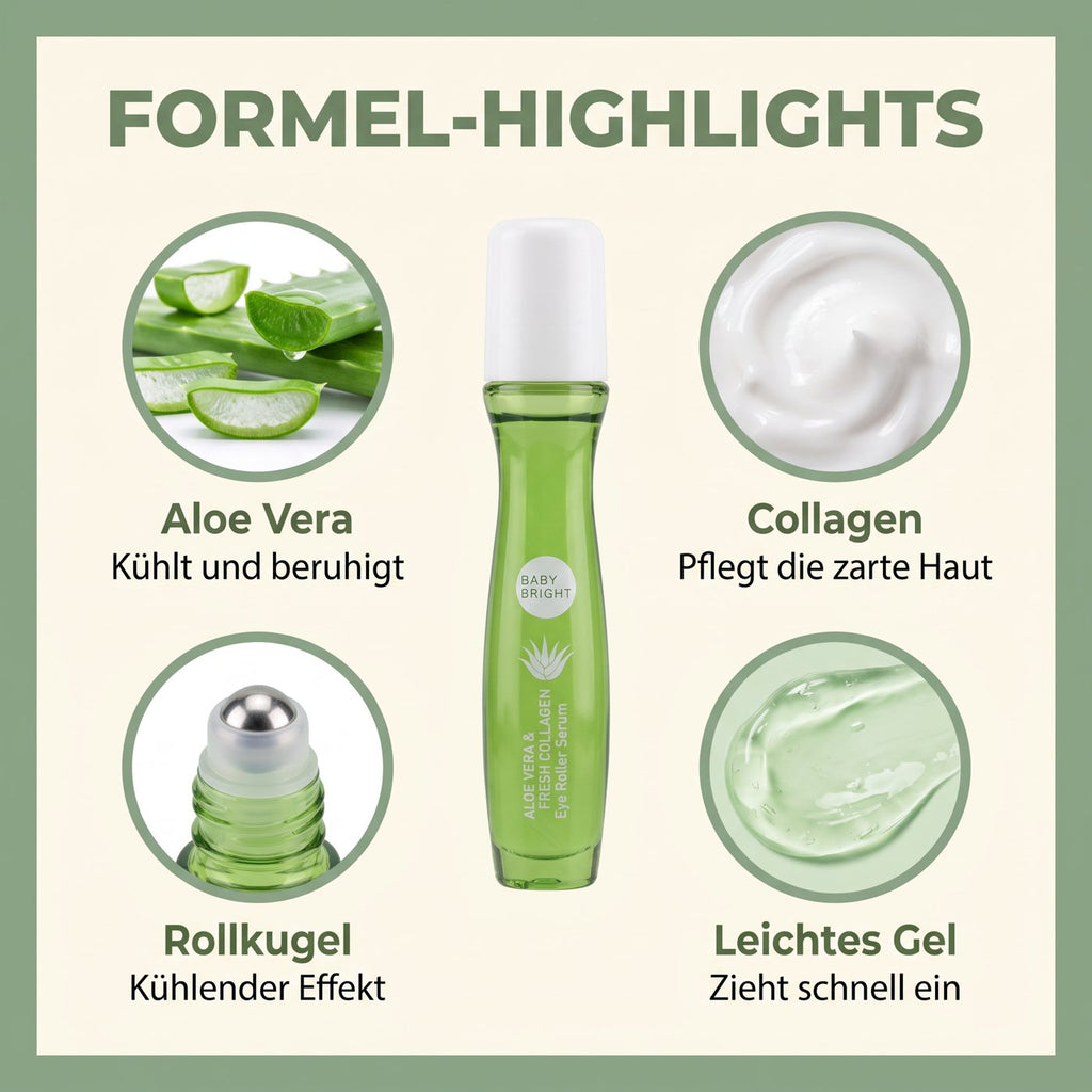 Baby Bright Aloe Vera & Collagen Eye Roller (15 ml) – Formula highlights