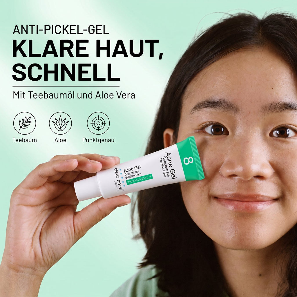 Clear Nose Tea Tree Gel for Blemish-Prone Skin (4 g) | Model with product