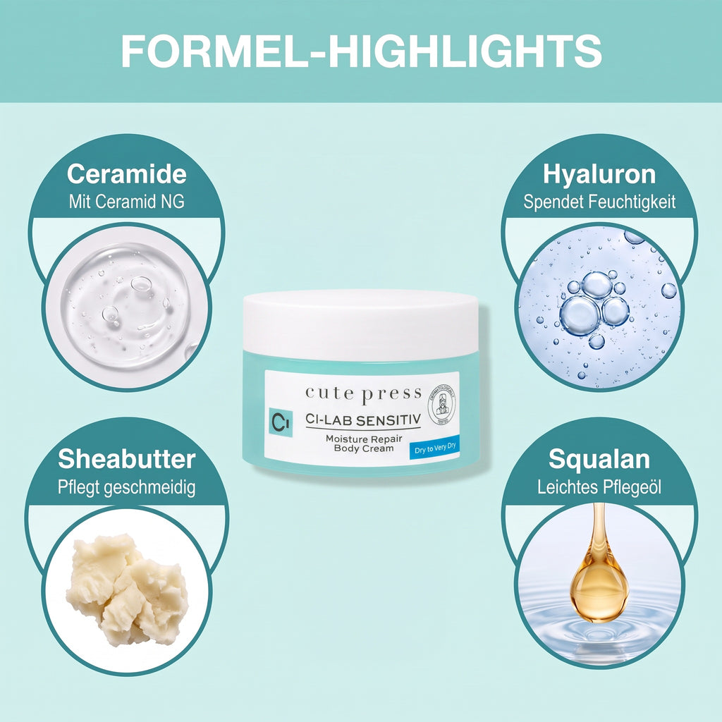 Cute Press Ci-Lab Sensitiv Moisture Repair Body Cream 100 g | Formula highlights