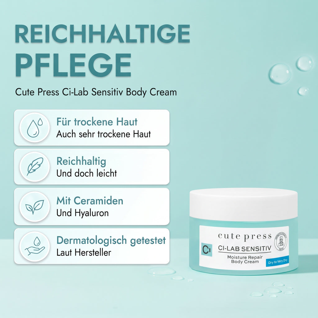 Cute Press Ci-Lab Sensitiv Moisture Repair Body Cream 100 g | Benefits