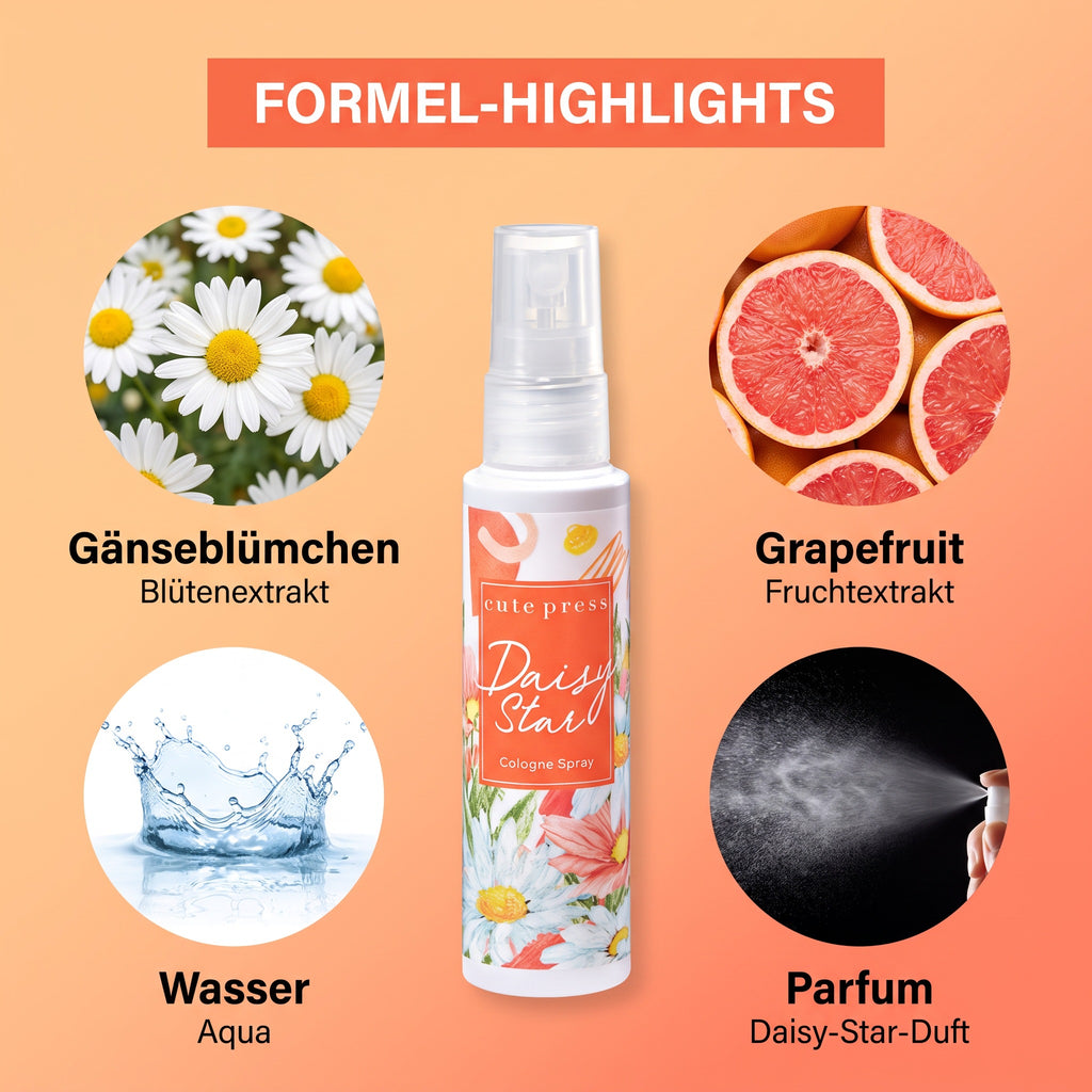 Cute Press Daisy Star Cologne Spray 60 ml | Formula highlights
