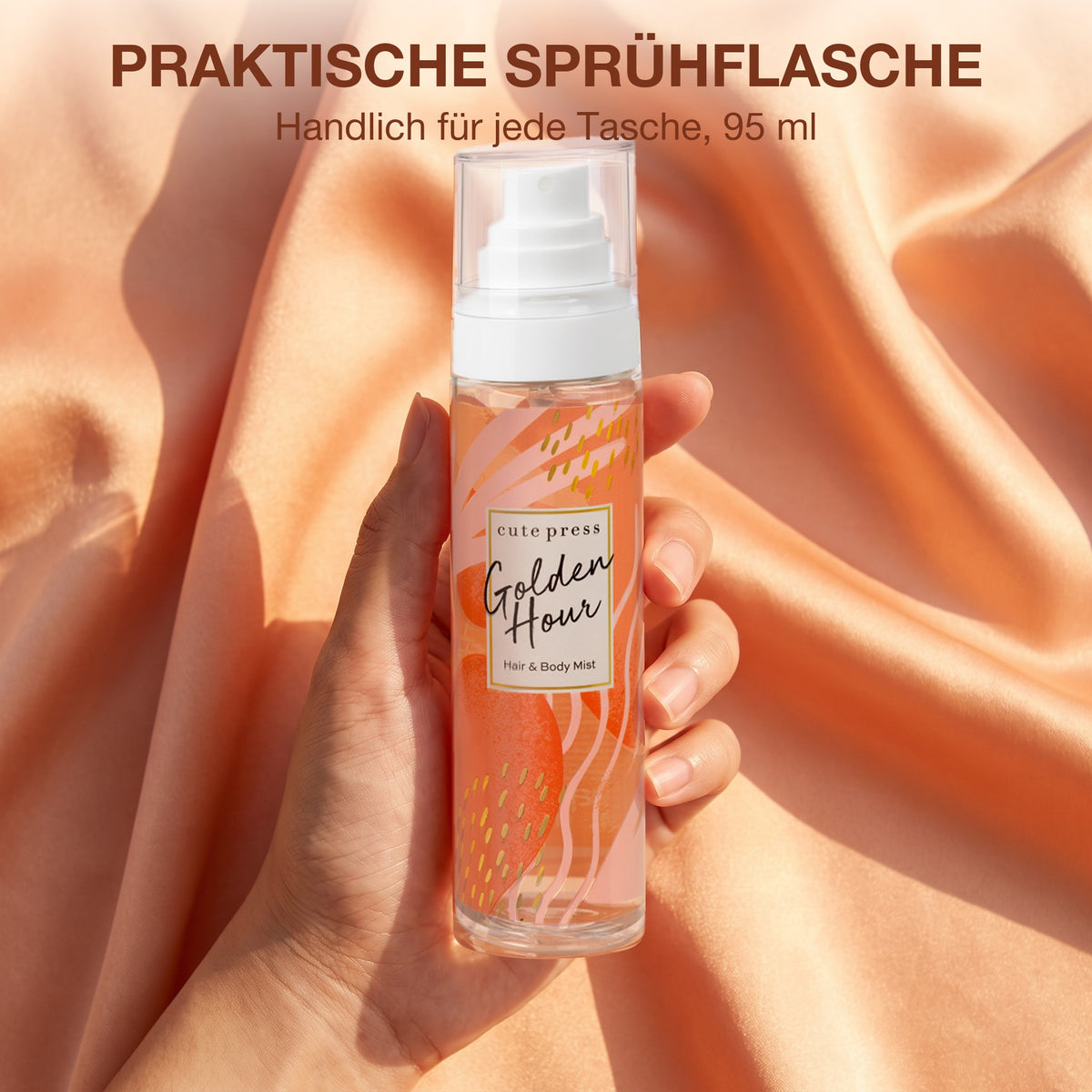 Cute Press Golden Hour Hair & Body Mist 95 ml | Practical spray bottle