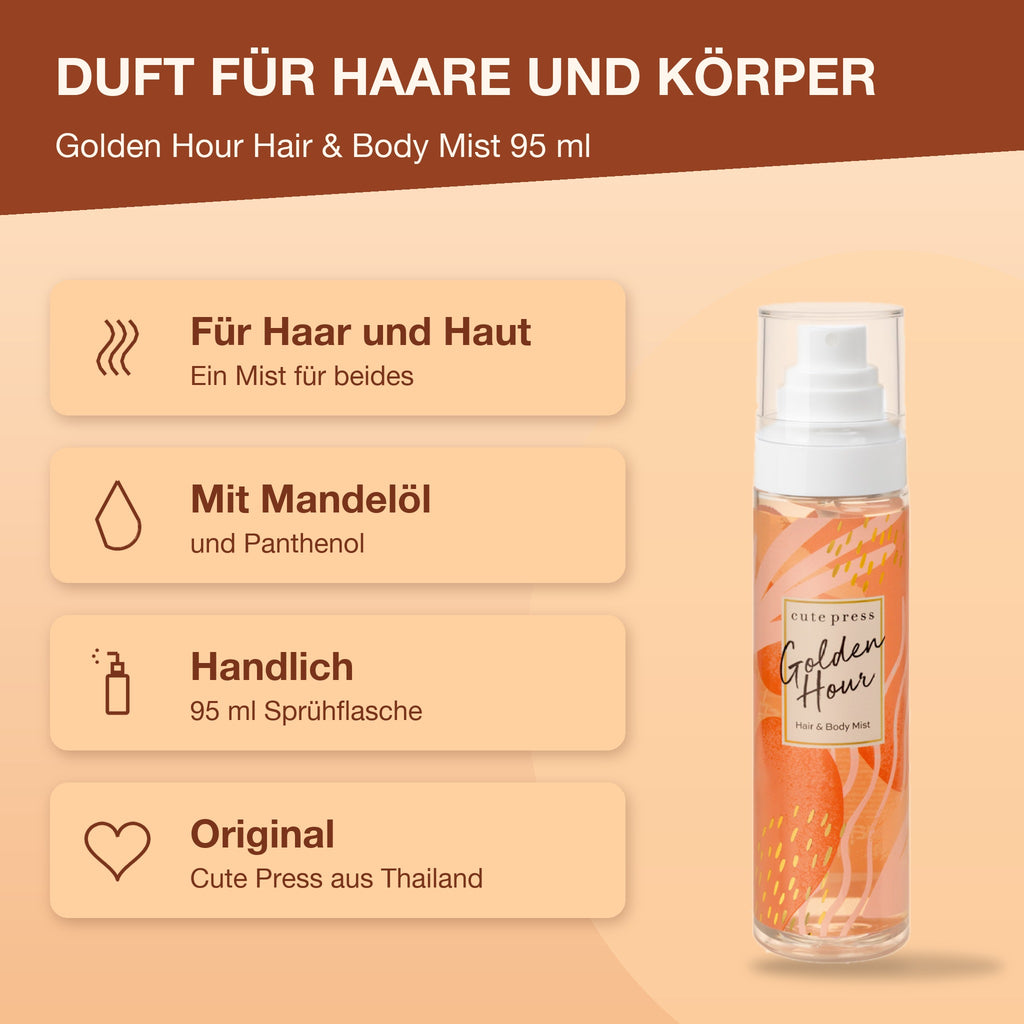 Cute Press Golden Hour Hair & Body Mist 95 ml | Benefits
