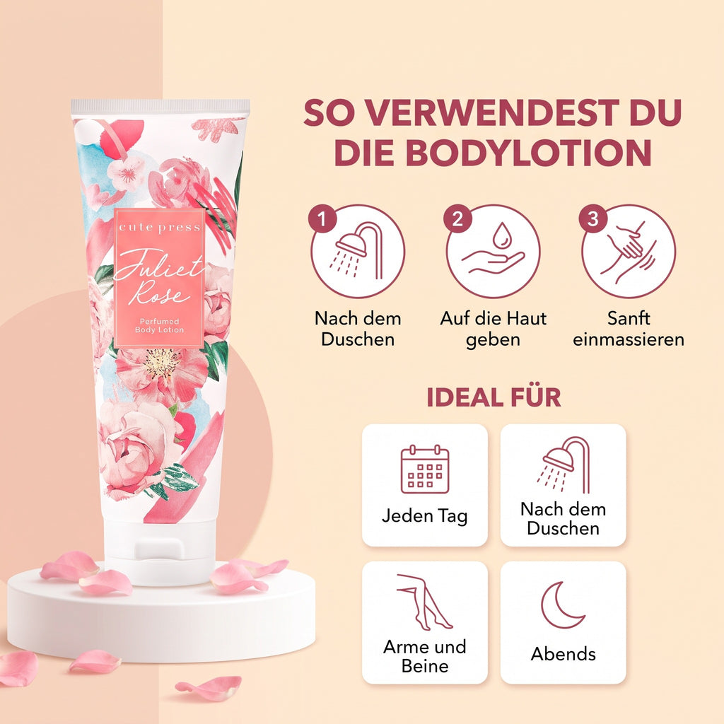 Cute Press Juliet Rose Perfumed Body Lotion 250 g | How to use