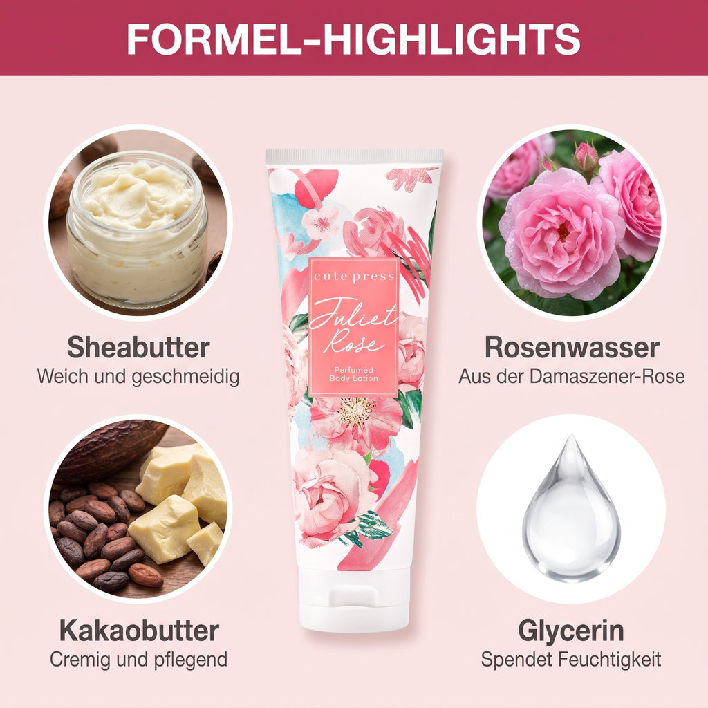 Cute Press Juliet Rose Perfumed Body Lotion 250 g | Formula highlights