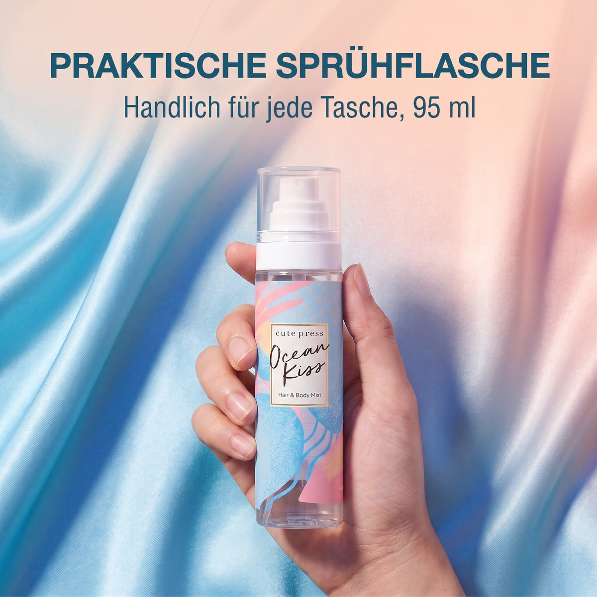 Cute Press Ocean Kiss Hair & Body Mist 95 ml | Practical spray bottle