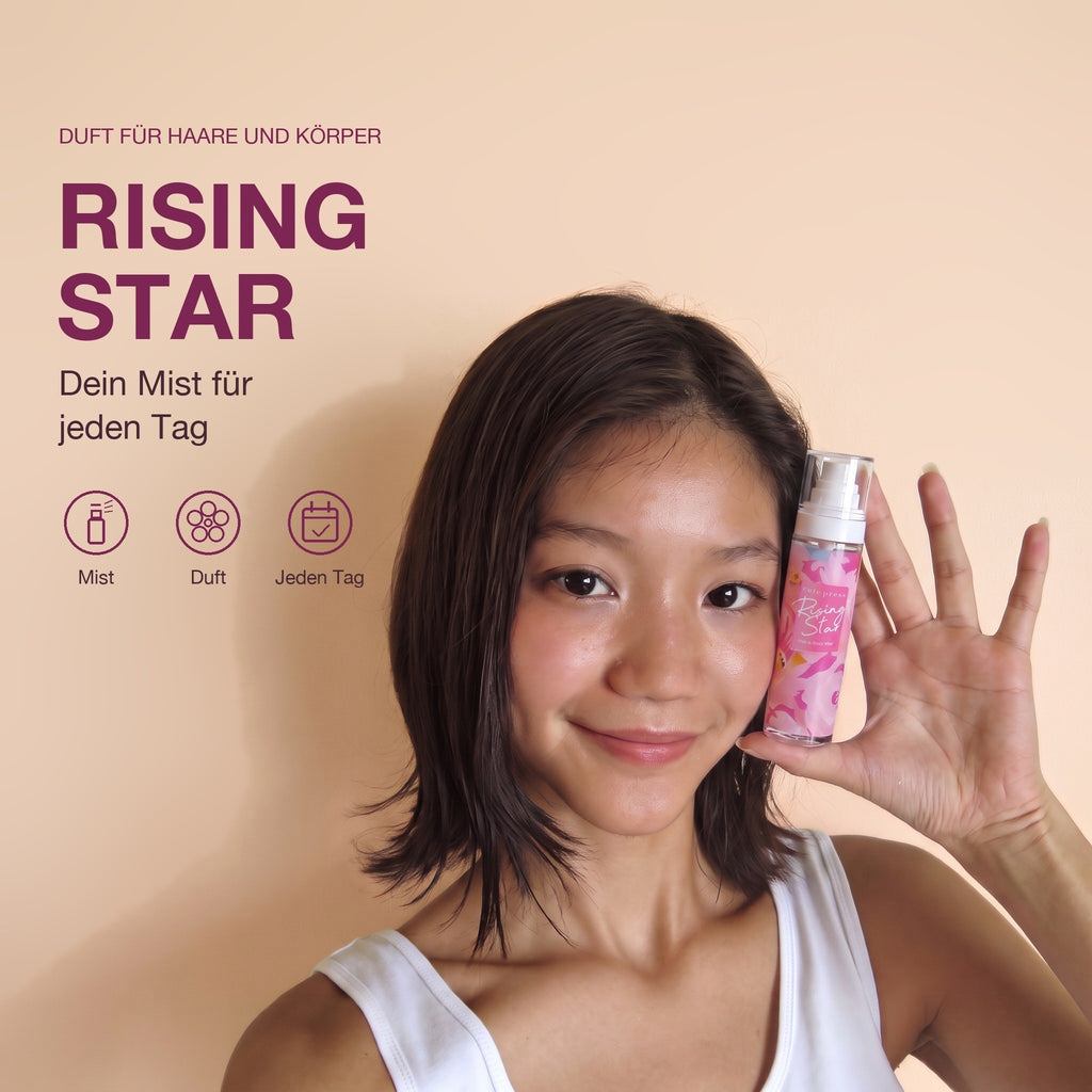 Cute Press Rising Star Hair & Body Mist 95 ml | Model with product