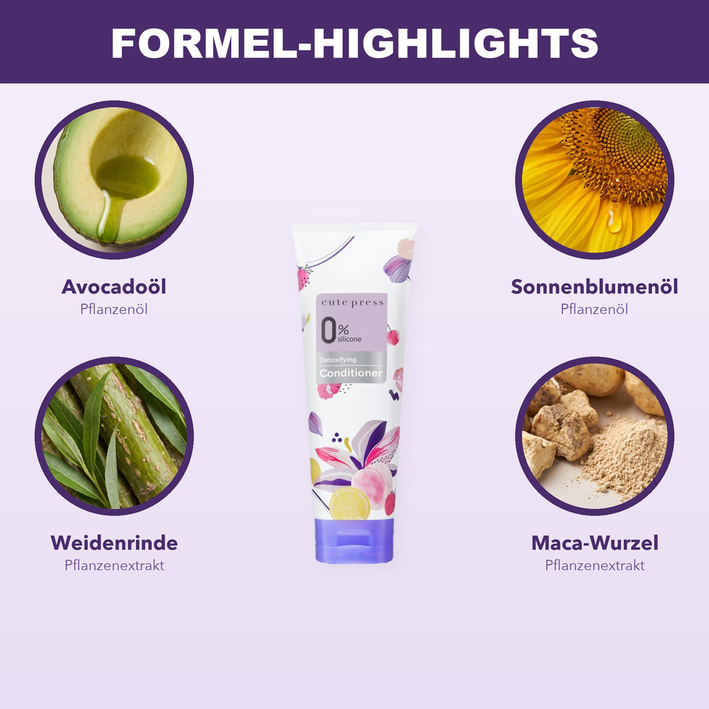 Cute Press 0% Silicone Detoxifying Conditioner 250 g | Formula highlights