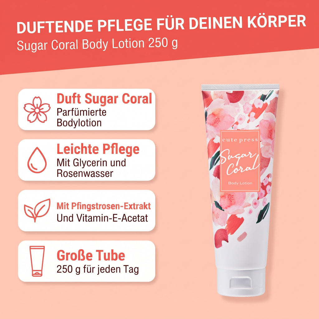 Cute Press Sugar Coral Body Lotion 250 g | Benefits