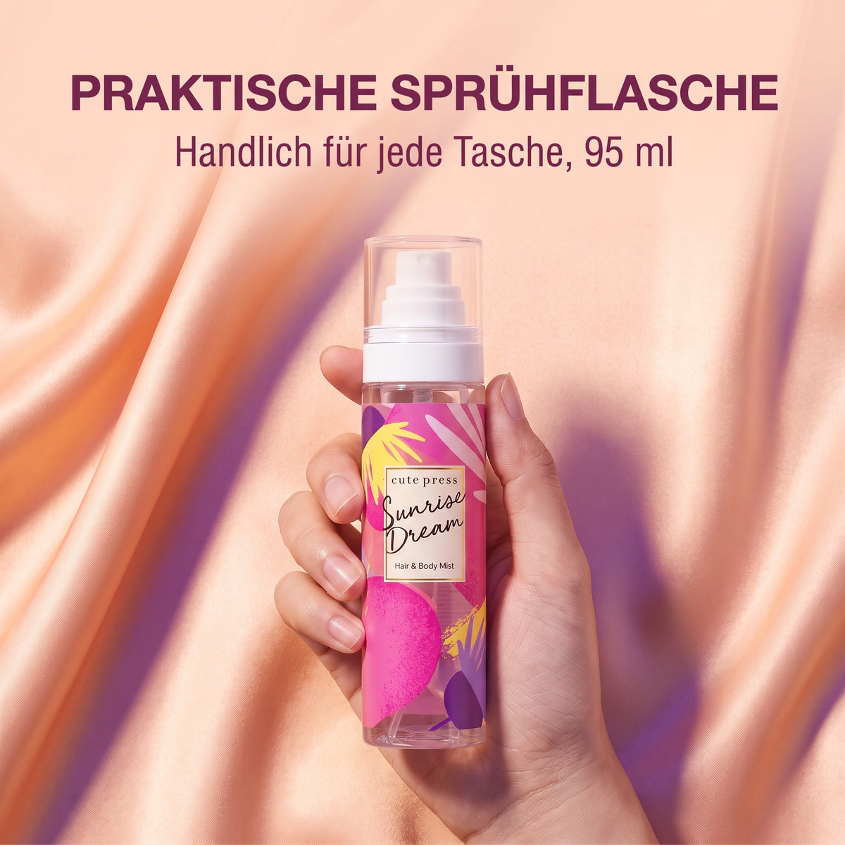Cute Press Sunrise Dream Hair & Body Mist 95 ml | Practical spray bottle