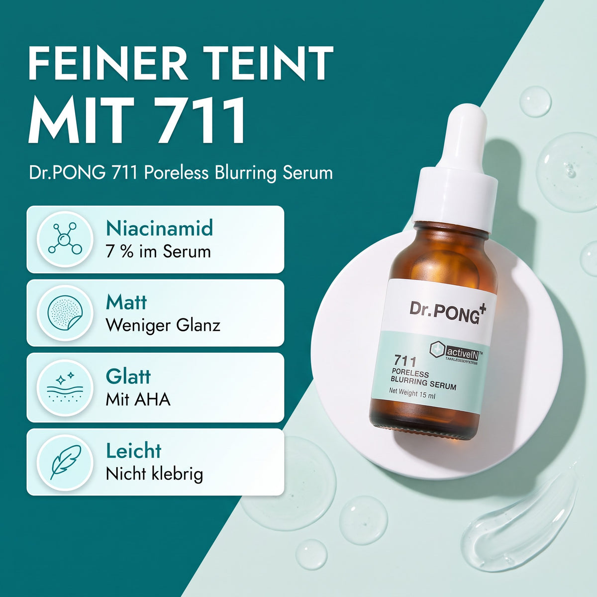 Dr.PONG 711 Poreless Blurring Serum 15 ml | Benefits