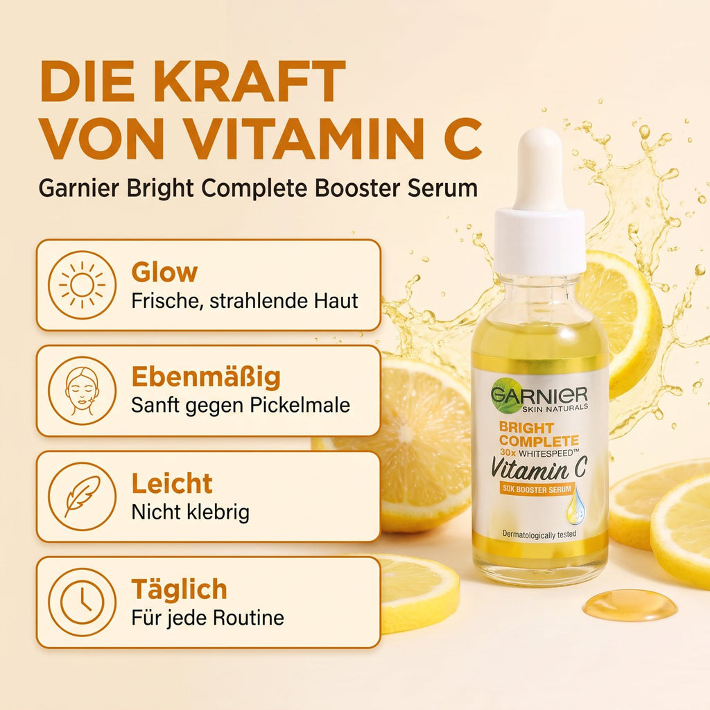 Garnier Bright Complete 30x Vitamin C Booster Serum – Benefits