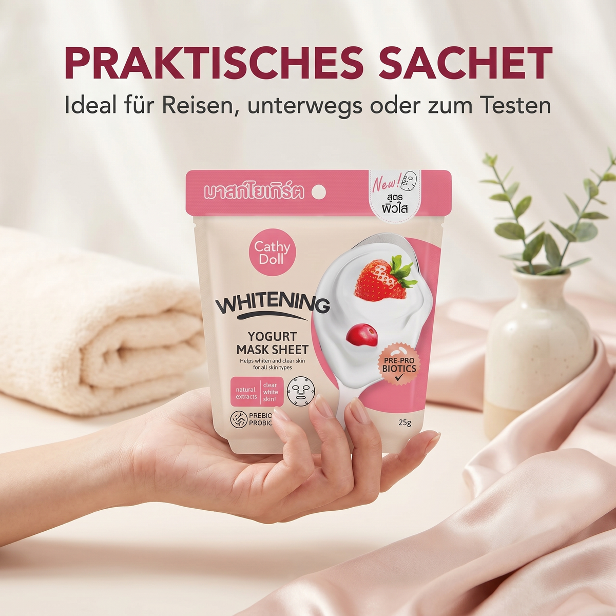 Cathy Doll Yogurt Mask – Praktisches Sachet für Reisen und unterwegs