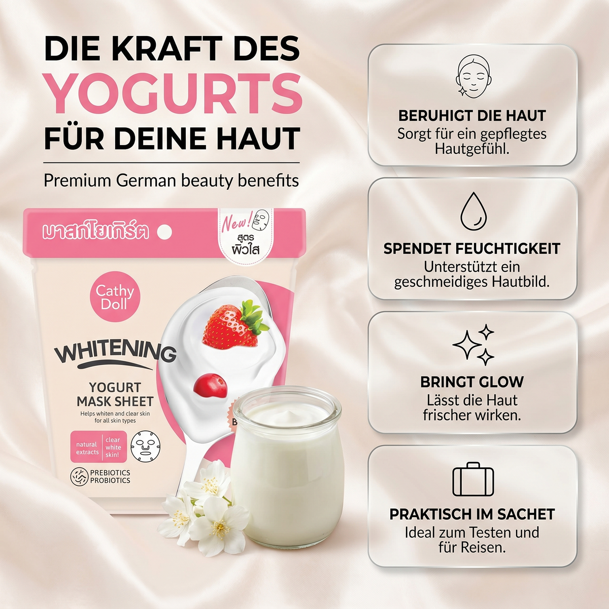 Die Kraft des Yogurts für deine Haut – Vorteile der Cathy Doll Sheet Mask