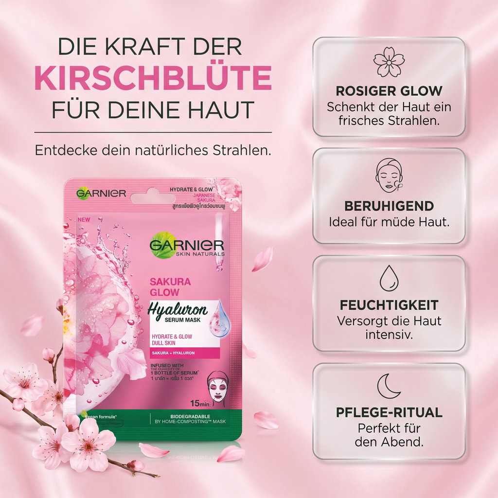 Die Kraft der Kirschblüte für deine Haut – Vorteile der Garnier Sakura Mask