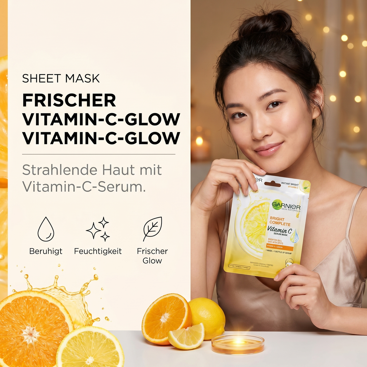 Garnier Vitamin C Sheet Mask – Frischer Vitamin-C-Glow