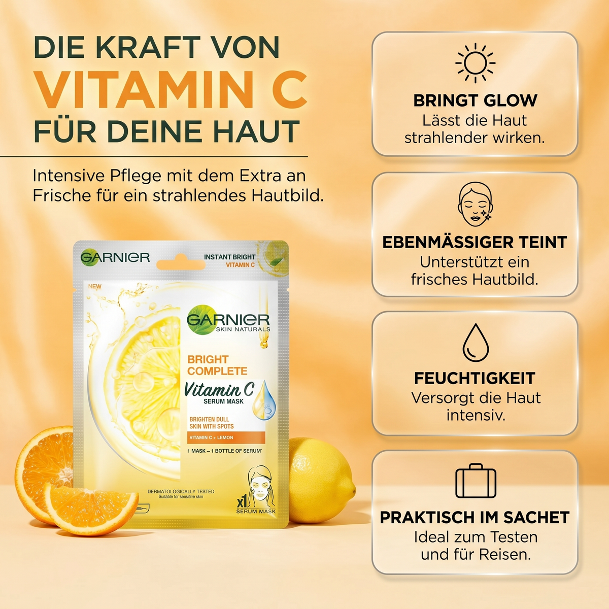 Die Kraft von Vitamin C für deine Haut – Vorteile der Garnier Serum Mask