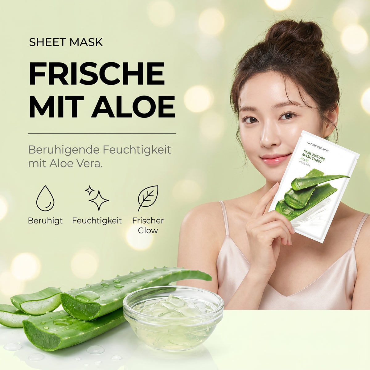 Nature Republic Aloe Sheet Mask – Frische mit Aloe Vera