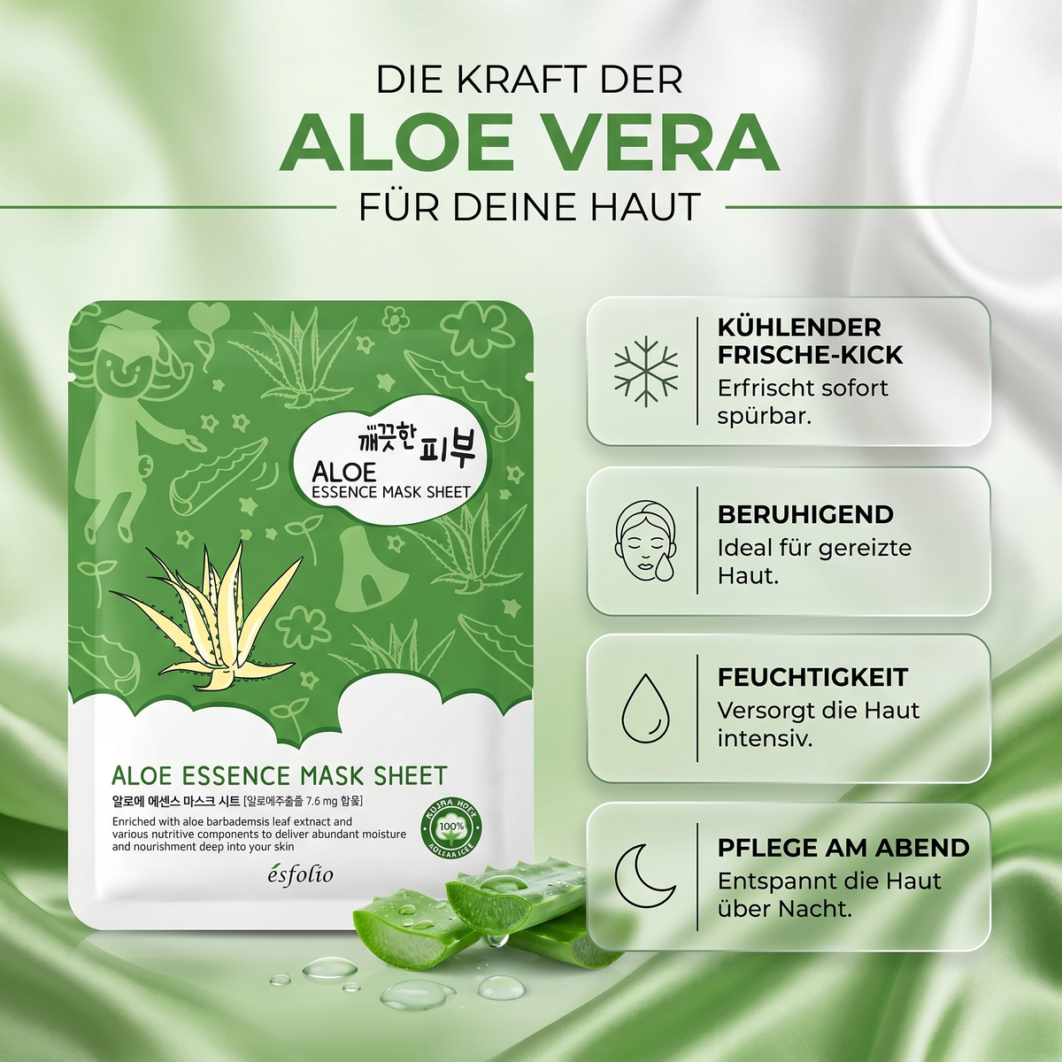 Die Kraft der Aloe Vera für deine Haut – Vorteile der Esfolio Essence Mask