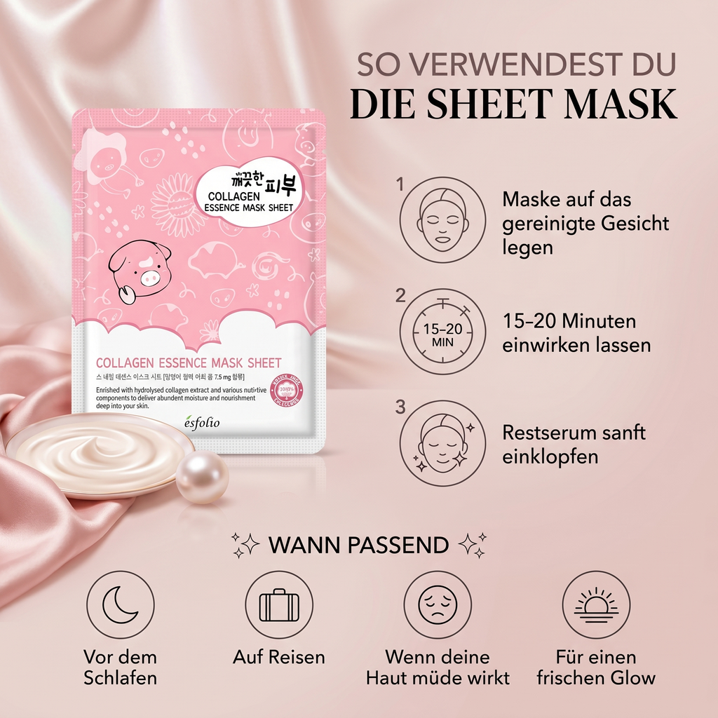 So verwendest du die Sheet Mask – Anwendung in drei Schritten