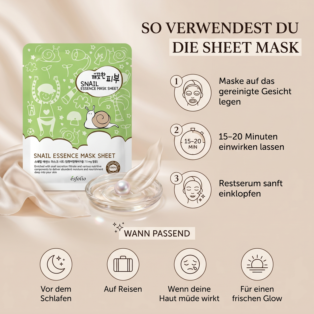 So verwendest du die Sheet Mask – Anwendung in drei Schritten