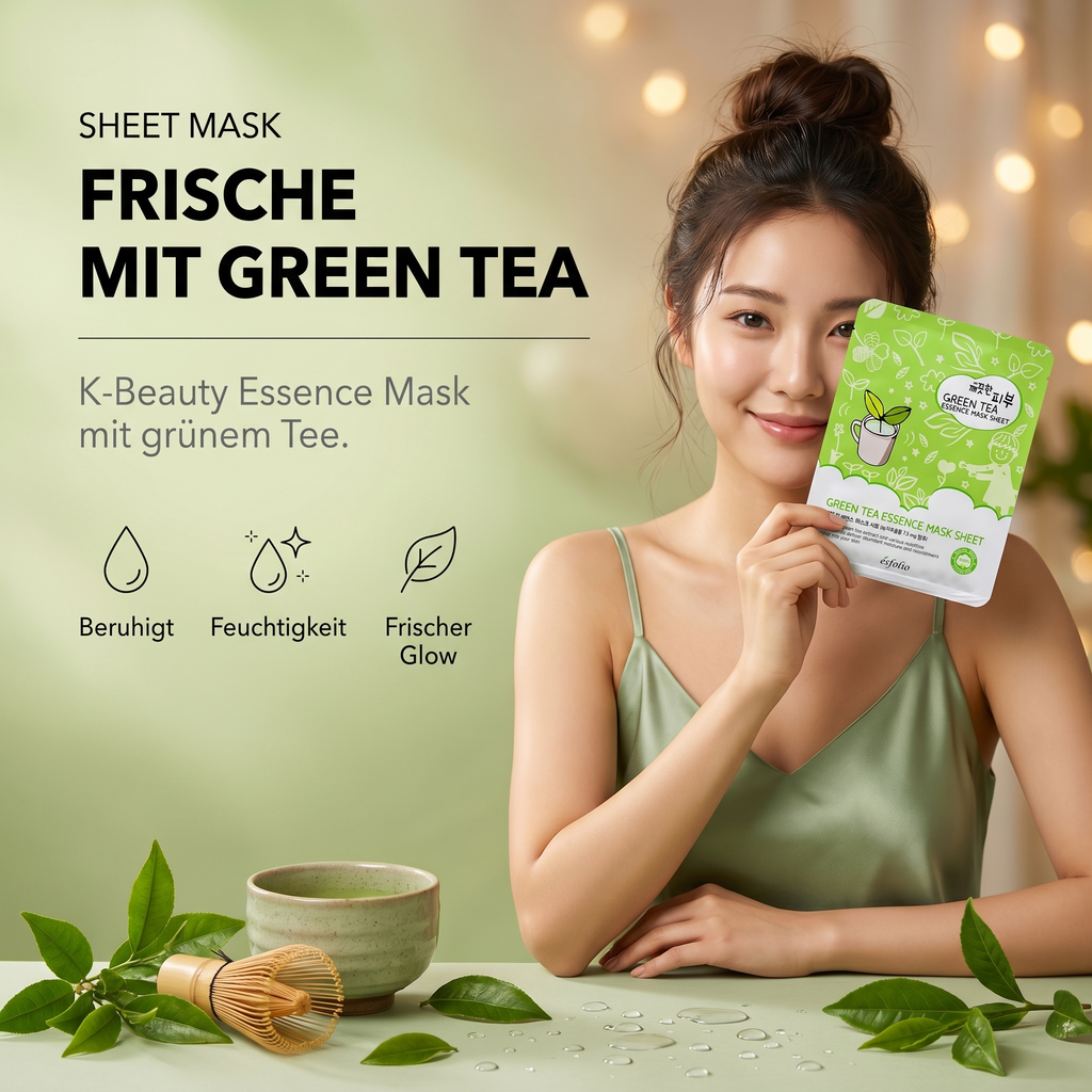 Frische mit Green Tea – Esfolio Essence Mask