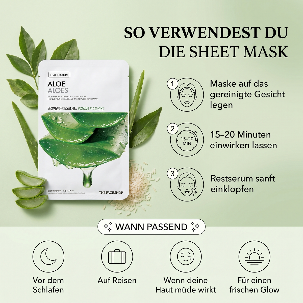So verwendest du die Sheet Mask