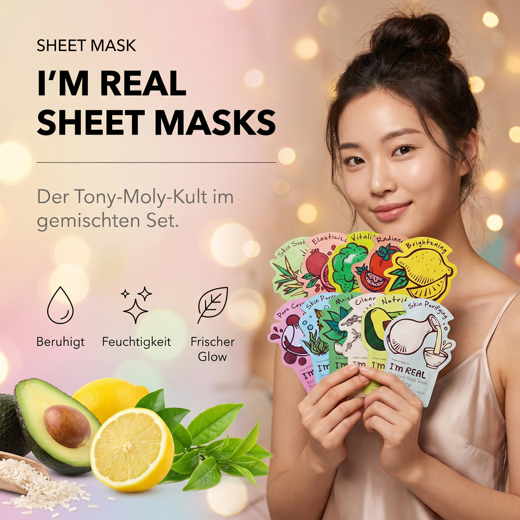 I'm Real Sheet Masks – der Tony-Moly-Kult im gemischten Set