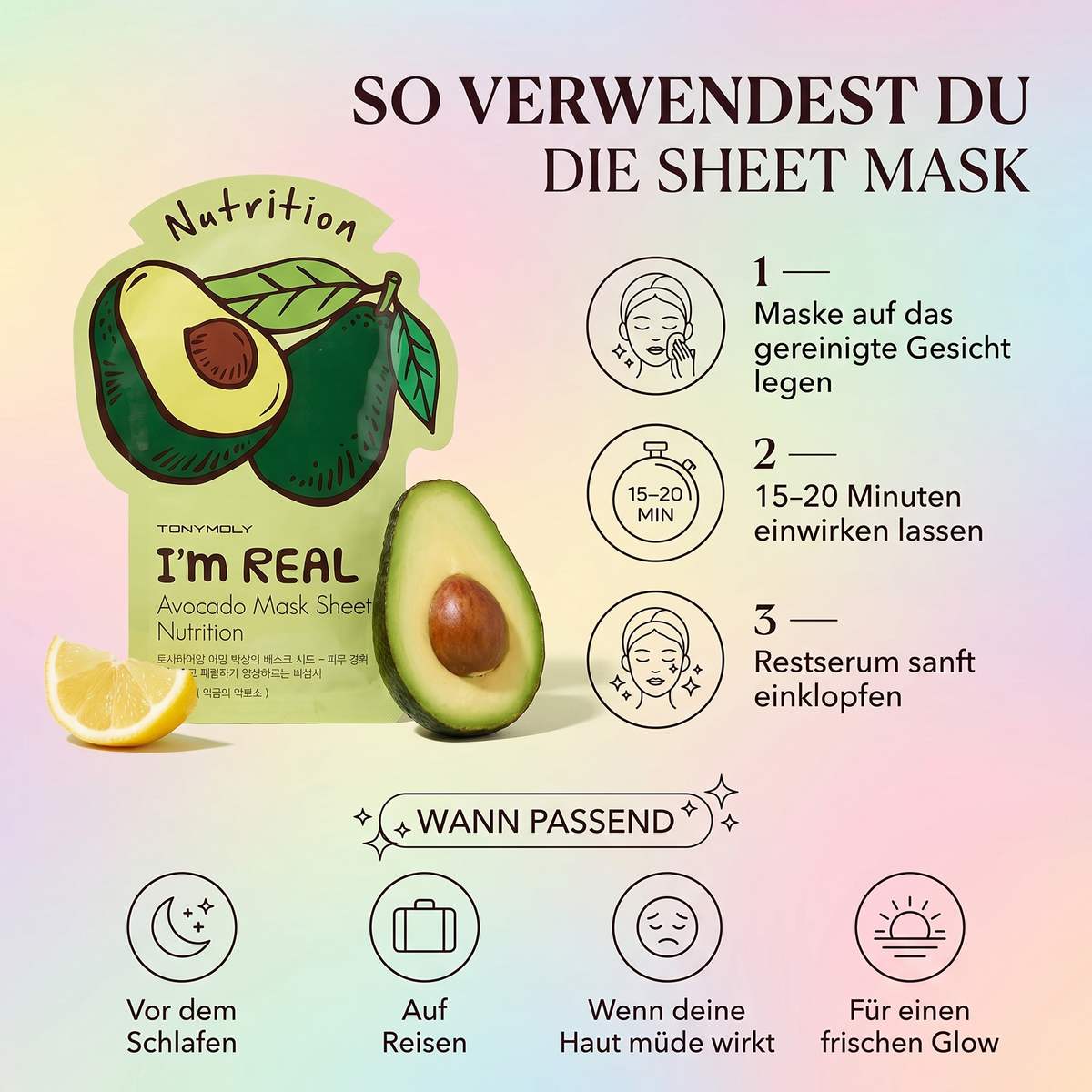 So verwendest du die Sheet Mask – Anwendung in 3 Schritten