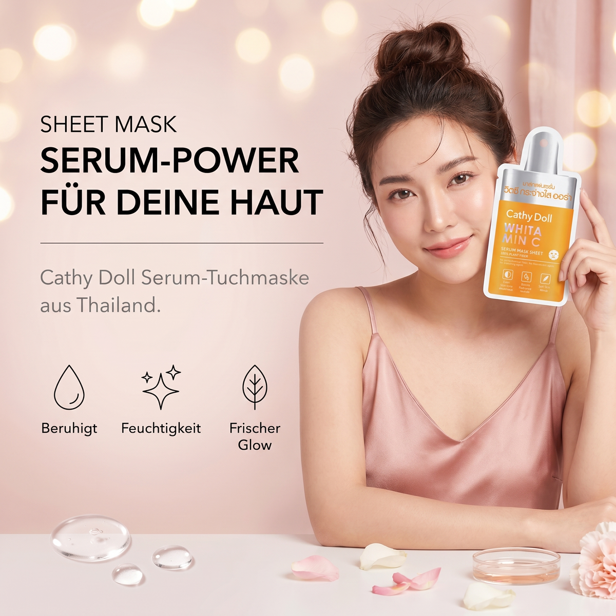 Serum-Power für deine Haut – Cathy Doll Tuchmaske Hero-Bild