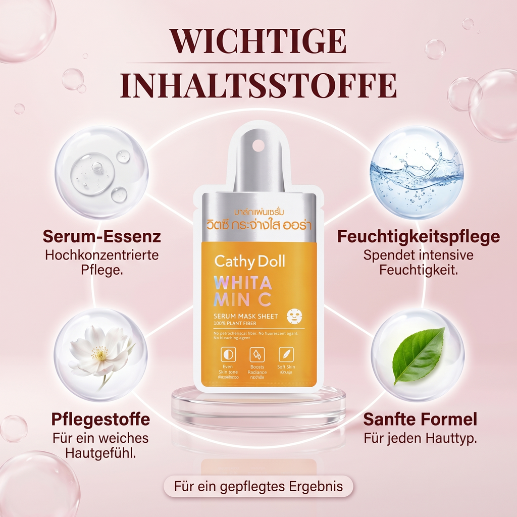 Wichtige Inhaltsstoffe – Serum-Essenz und Feuchtigkeitspflege
