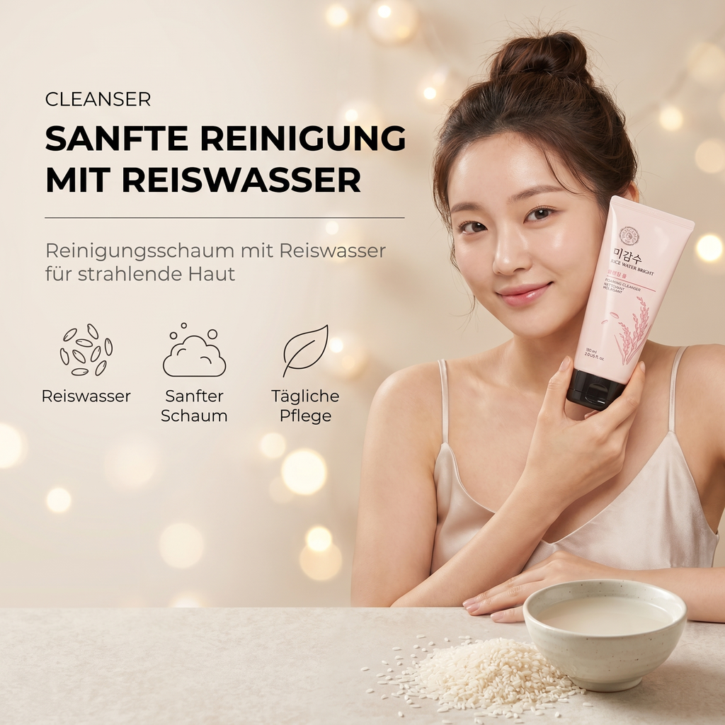 Sanfte Reinigung mit Reiswasser