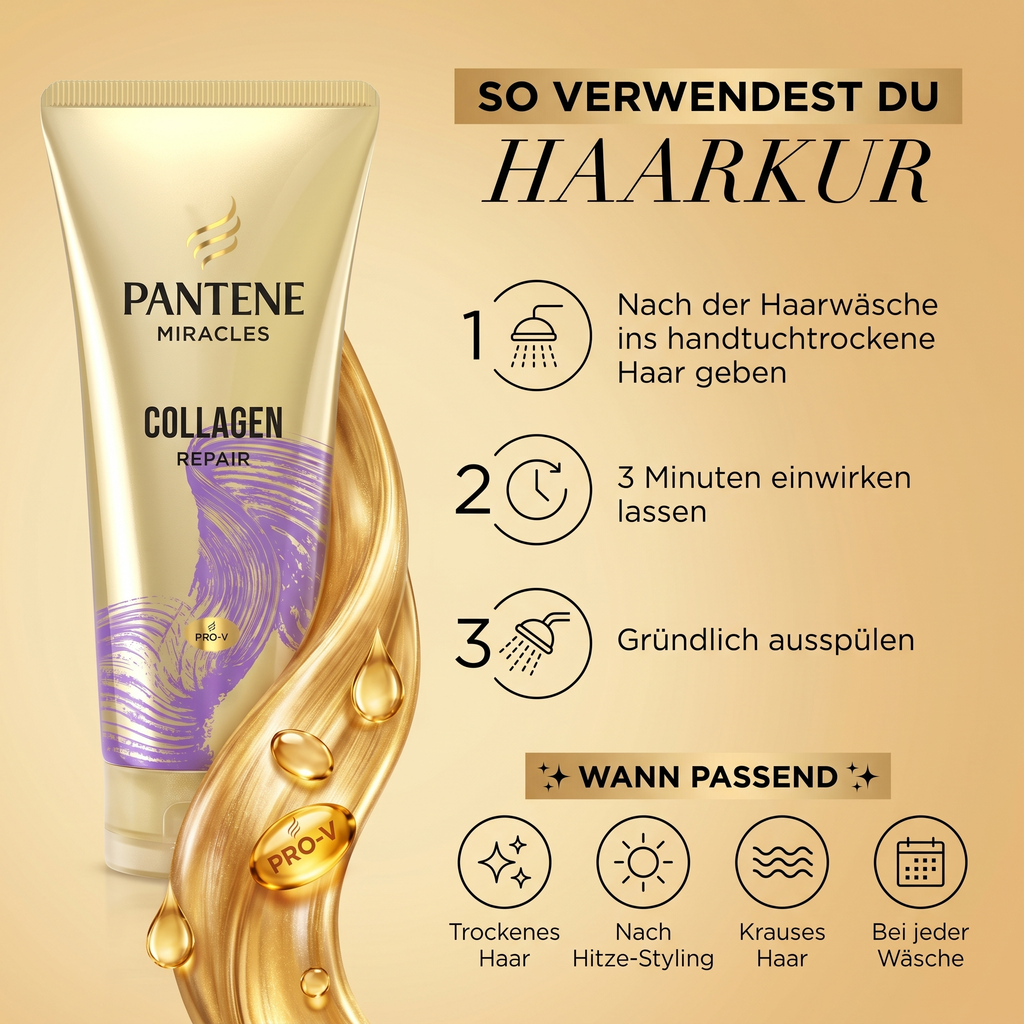 So verwendest du die Haarkur