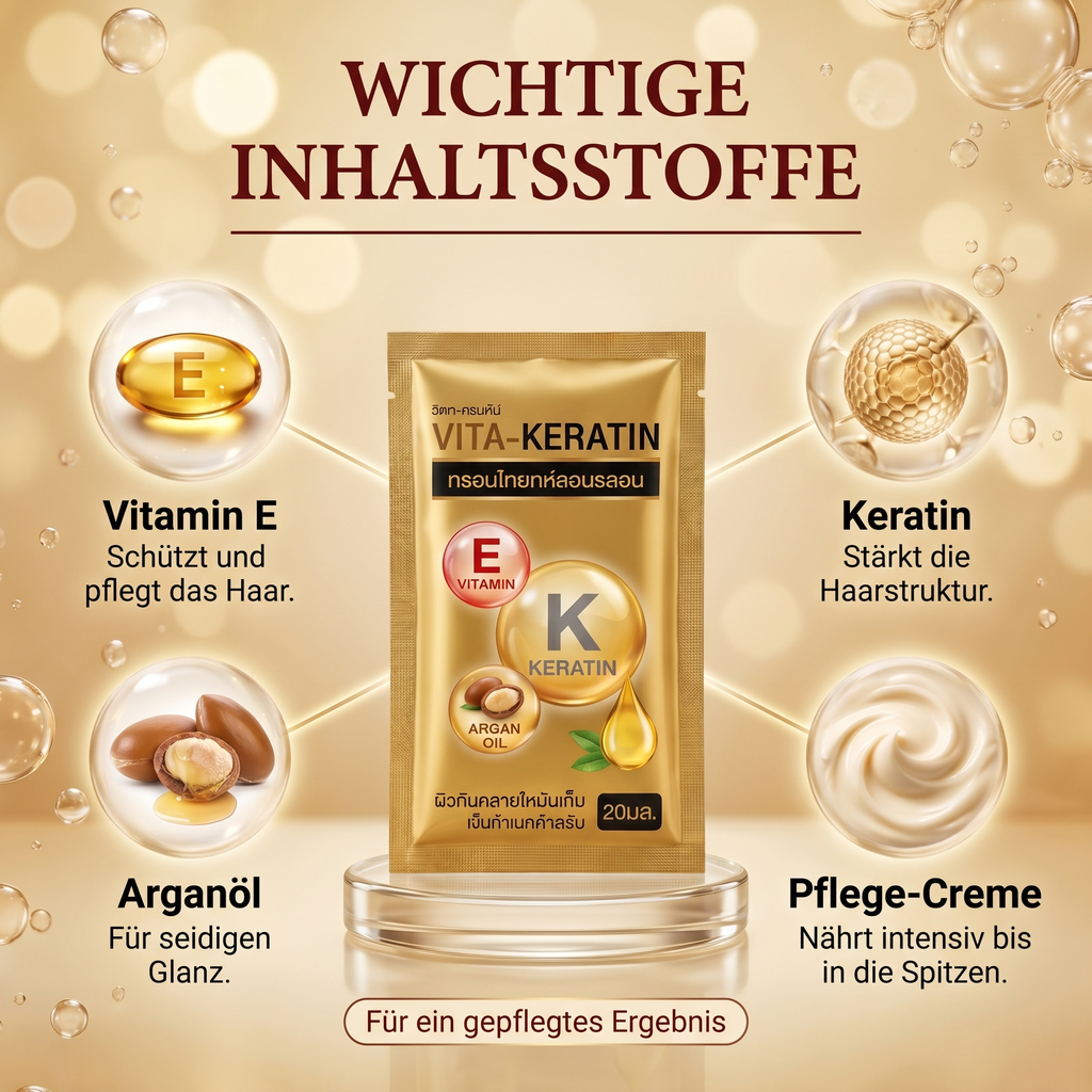 Wichtige Inhaltsstoffe – Vitamin E, Keratin, Arganöl